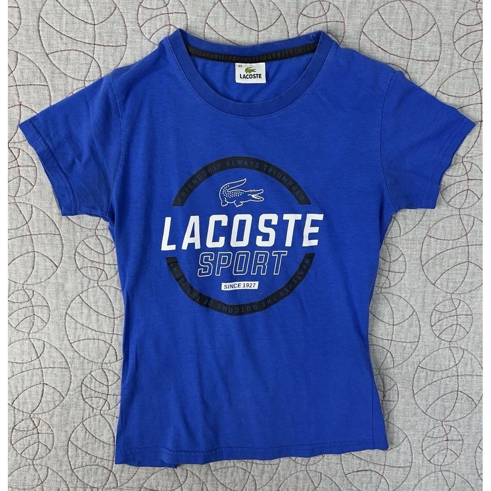 Lacoste Sport Men's Joy Friendship Graphic Short‎ Sleeve Tee Blue / Size 40 US S